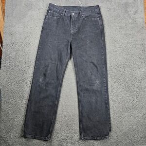 Levi's 501 Original Fit Mens Jeans Black Denim 33x32‎